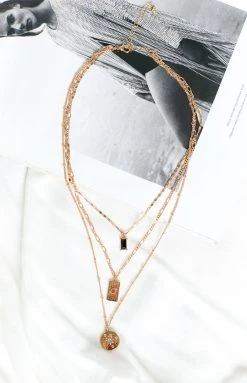 Eclat Arabella Layered Necklace Gold (FREE Over $80) Accessories