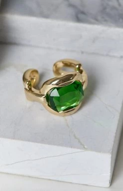 Accessories Eclat Emperor Gold Ring Green 9 Accessories Eclat Emperor Gold Ring Green