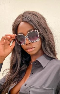 Eclat Escape Retro Square Sunglasses Brown Sale