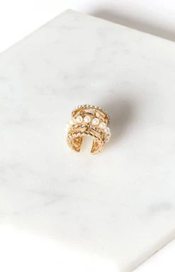 Eclat Galaxy CZ Ear Cuff Gold Accessories