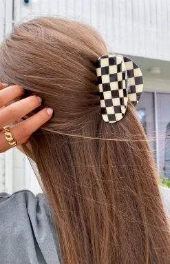 Eclat Porter Check Hair Clip Accessories