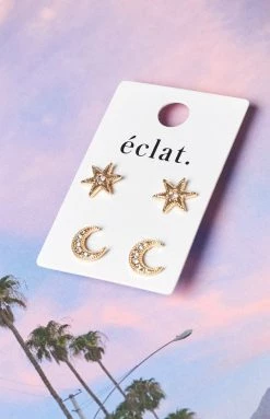 Eclat Stars And Moons Earring Set