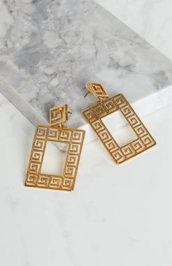 Eclat Geo Earrings Gold