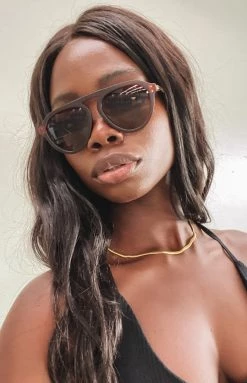 Eclat Zephyr 70's Sunglasses Brown Accessories