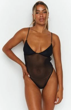 BB Exclusive Tops Eddie Black Mesh Bodysuit 16 BB Exclusive Tops Eddie Black Mesh Bodysuit