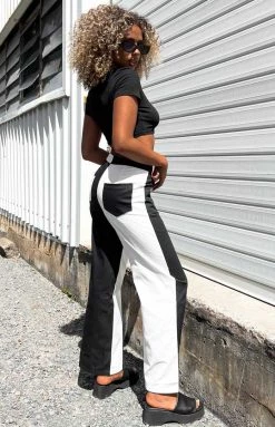 Beginning Boutique Bottoms Edgy Pants Black