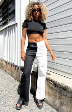 Beginning Boutique Bottoms Edgy Pants Black