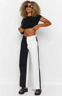 Beginning Boutique Bottoms Edgy Pants Black