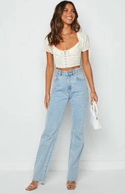 Beginning Boutique Eilisha Cream Corset Top