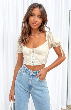 Beginning Boutique Eilisha Cream Corset Top