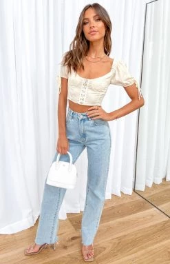 Beginning Boutique Eilisha Cream Corset Top