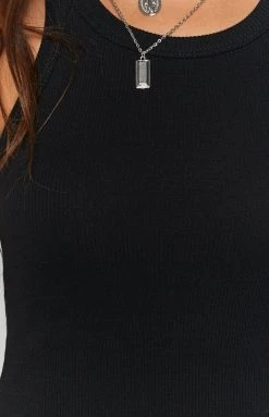 Beginning Boutique Eliza Ribbed Dress Black Dresses