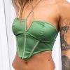 BB Exclusive Elizybeth Green Corset Top