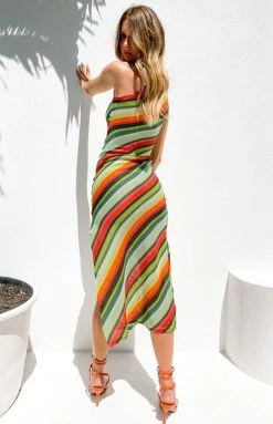BB Exclusive Ellie Multi Stripe Maxi Dress
