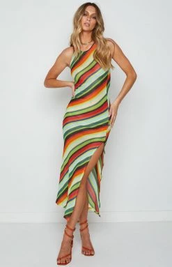 BB Exclusive Ellie Multi Stripe Maxi Dress