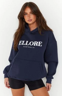 New Ellore Navy Blue Oversized Hoodie