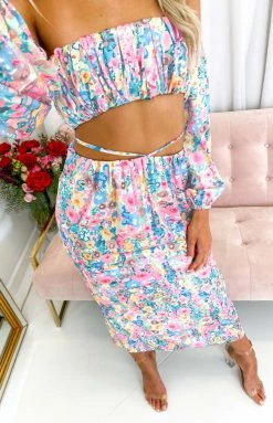 BB Exclusive Bottoms Elm Floral Maxi Skirt