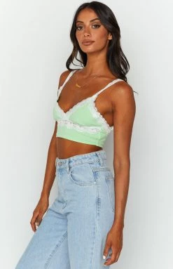 BB Exclusive Elora Green Crop Top