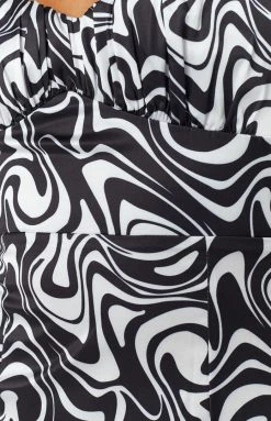 BB Exclusive Dresses Elsie White Print Mini Dress