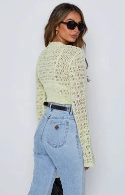 BB Exclusive Long Sleeve Tops Elyse Knit Sweater Green