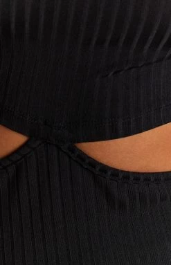 Beginning Boutique Elysian Waist Cut Out Maxi Dress Black Dresses