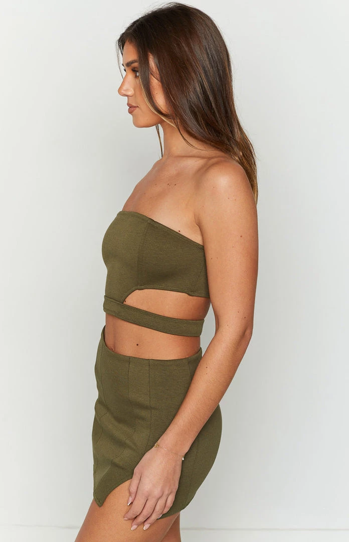 BB Exclusive Emerson Green Strapless Crop Top 3 BB Exclusive Emerson Green Strapless Crop Top