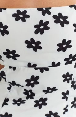 BB Exclusive Emilee White Print Mini Dress New