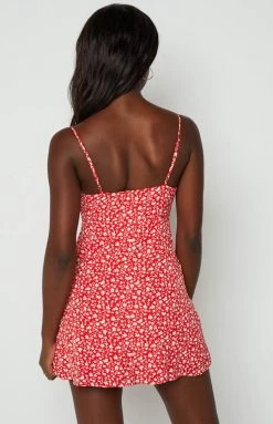 BB Exclusive Emma Lee Red Ditsy Mini Dress