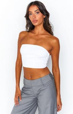 BB Exclusive Ernest White Strapless Top