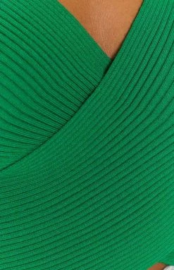 Beginning Boutique Esmeralda Green Long Sleeve Top