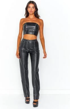 BB Exclusive Esther Black Strapless Top Tops