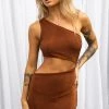 BB Exclusive Etta Brown Cut Out Mini Dress