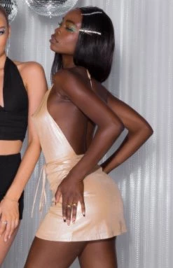 BB Exclusive Euphoria Mini Dress Gold