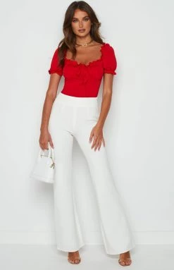The Edit Bottoms Eve Pants White
