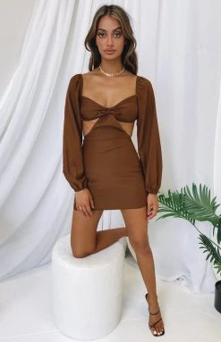BB Exclusive Dresses Evylon Mini Dress Brown 14 BB Exclusive Dresses Evylon Mini Dress Brown