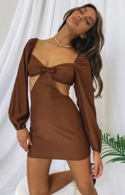 BB Exclusive Dresses Evylon Mini Dress Brown