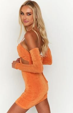 BB Exclusive New Everlee Orange Mini Dress