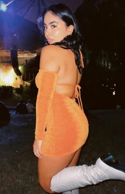 BB Exclusive New Everlee Orange Mini Dress