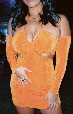 BB Exclusive New Everlee Orange Mini Dress