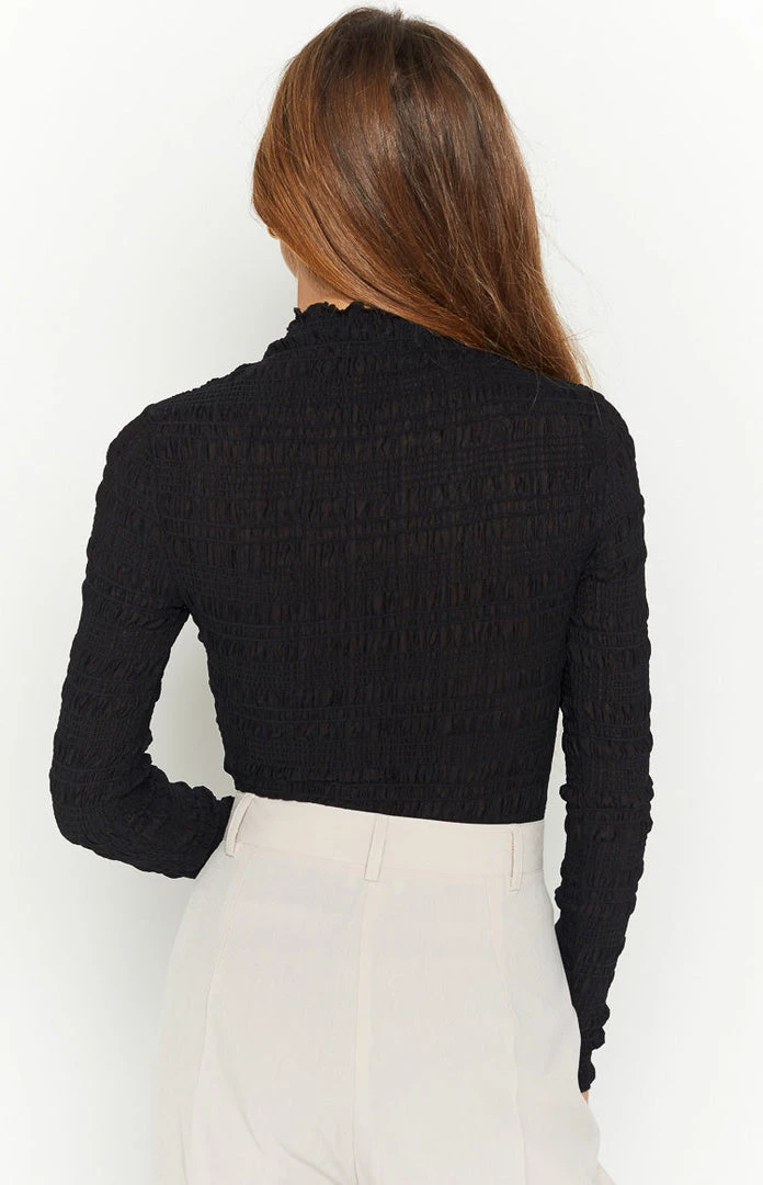 Beginning Boutique Evie Black High Neck Bodysuit Tops 4 Beginning Boutique Evie Black High Neck Bodysuit Tops