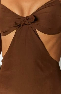 BB Exclusive Dresses Evylon Mini Dress Brown 20 BB Exclusive Dresses Evylon Mini Dress Brown