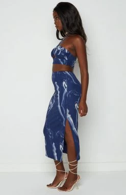 BB Exclusive Fable Navy Mesh Midi Skirt Bottoms 10 BB Exclusive Fable Navy Mesh Midi Skirt Bottoms