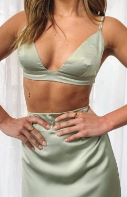 BB Exclusive Fairwind Satin Bra Sage