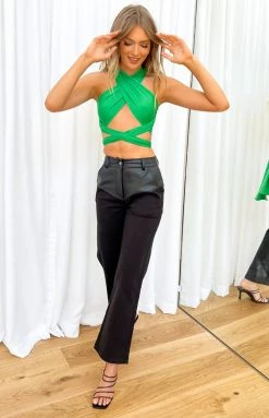 BB Exclusive Bottoms Faith Black Contrast Pants