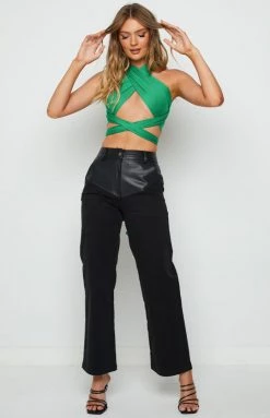 BB Exclusive Bottoms Faith Black Contrast Pants