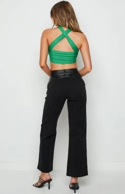 BB Exclusive Bottoms Faith Black Contrast Pants