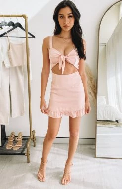 BB Exclusive Dresses Faithful Mini Dress Pink Satin