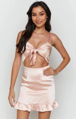 BB Exclusive Dresses Faithful Mini Dress Pink Satin