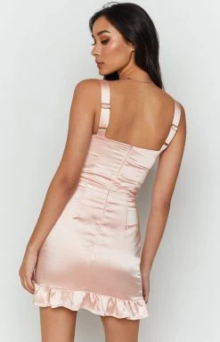 BB Exclusive Dresses Faithful Mini Dress Pink Satin