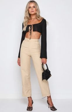 BB Exclusive Fallon Pants Beige Bottoms